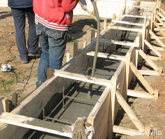 Фундамент, бетон, бригада строителей с гарантией