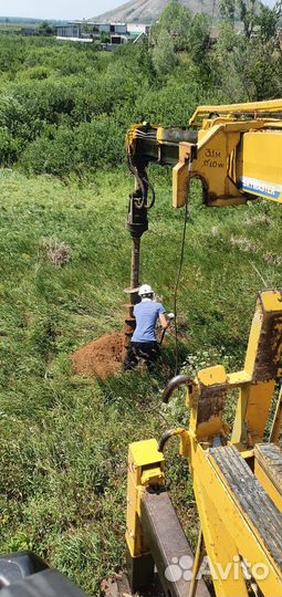 Установка опор лэп