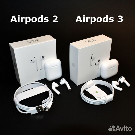 Беспроводные блютуз наушники AirPods 2 / 3