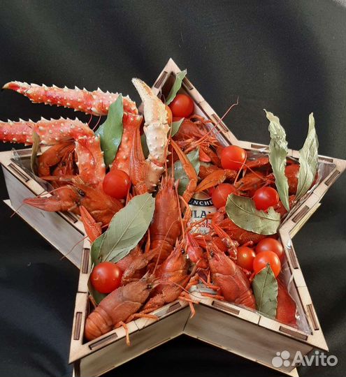 Мужской, мясной, раковый букет на подарок