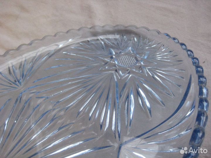 Блюдо из цветного стекла. СССР. Звезда Инглии