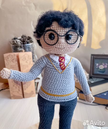 Кукла вязанная Гарри Поттер