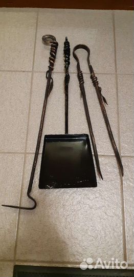 Кочерга, совок, щипцы набор