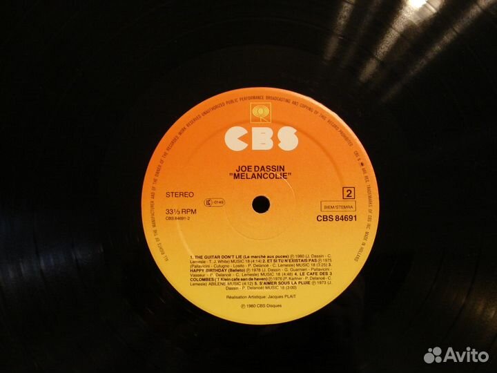 Joe Dassin – Mélancolie - Holland - 1980