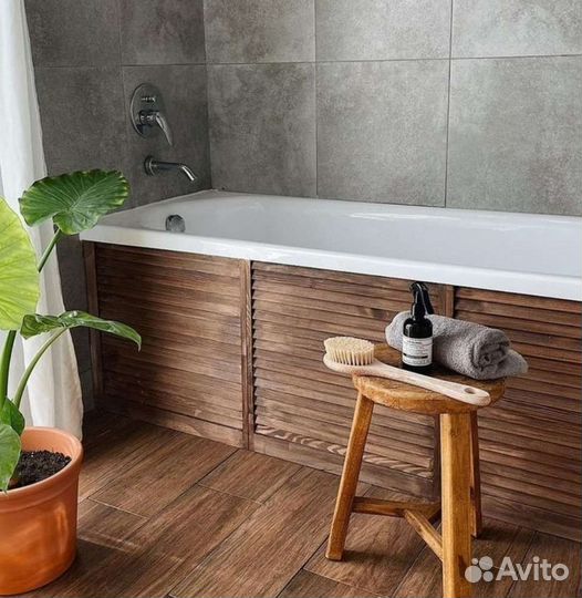 Экран под ванную дверь жалюзийная, 2шт комплект