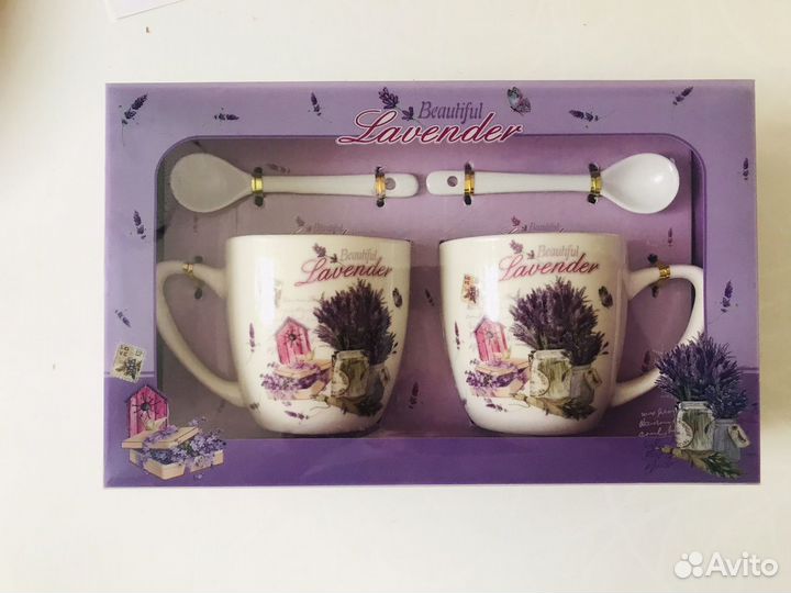 Набор 2 чайные пары «Лаванда» новый