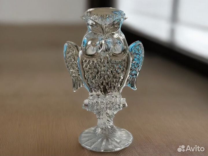 Хрустальный Подсвечник Сова СССР