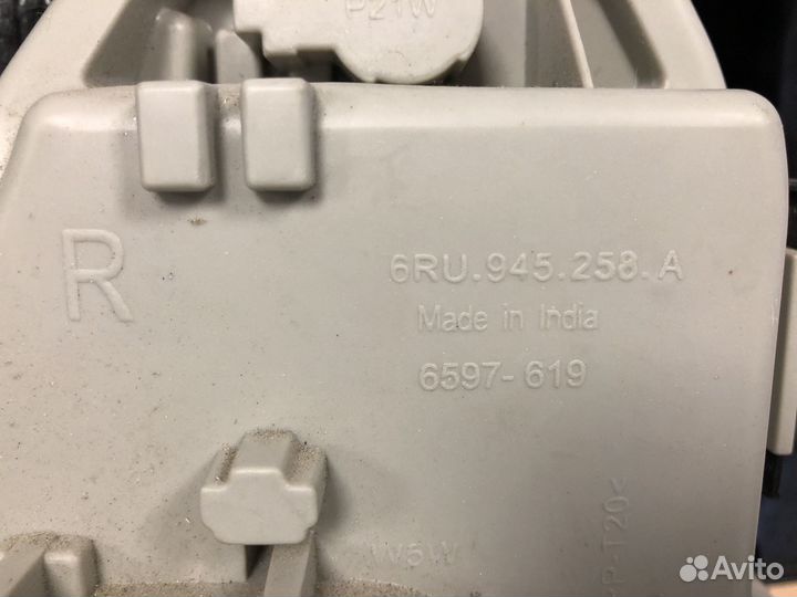 Задние фонари на VW polo 6RU945095G, 6RU945096E