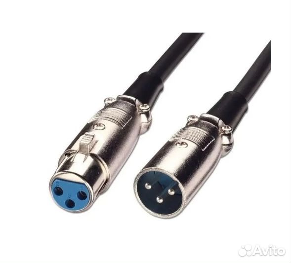 Кабель,переходник XLR Male - Female 1.5 метра