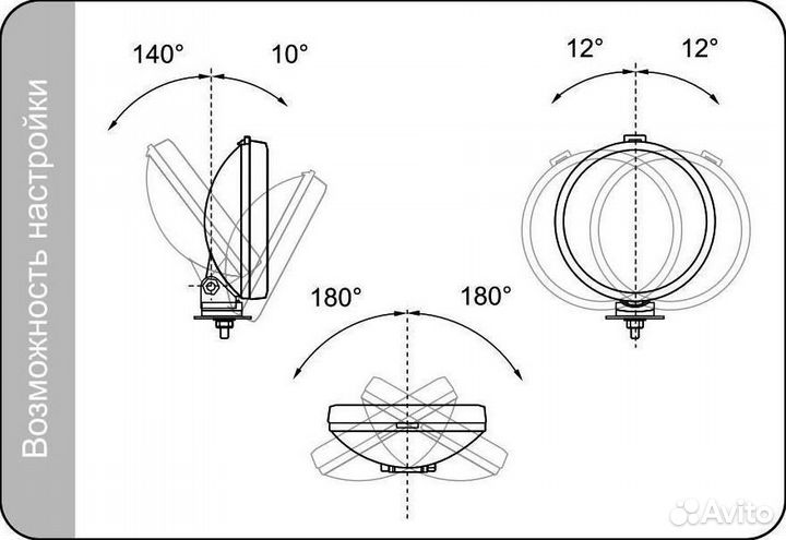 Wesem LOR1.23023 Фара рабочий свет круглая
