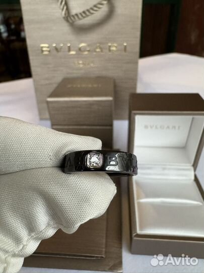 Кольцо Bvlgari Black Ceramic Diamond