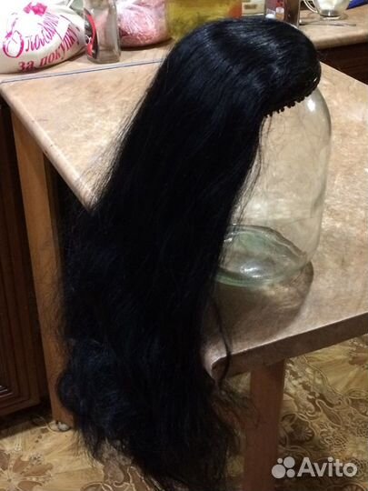 Полупарик натуральные волосы 230 гр 60 см