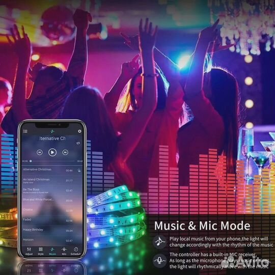 Светодиодная лента SMD 5050 bluetooth