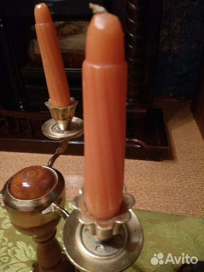 Старый подсвечник на три свечи Редкий