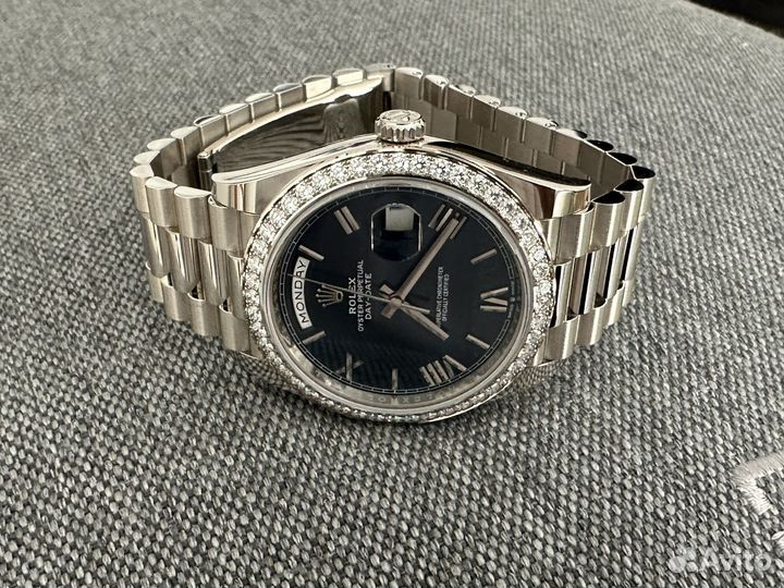 Rolex Day Date Blue Dial Diamond Bezel 2022