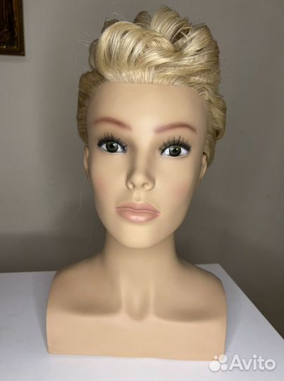 Голова манекен натуральные волосы