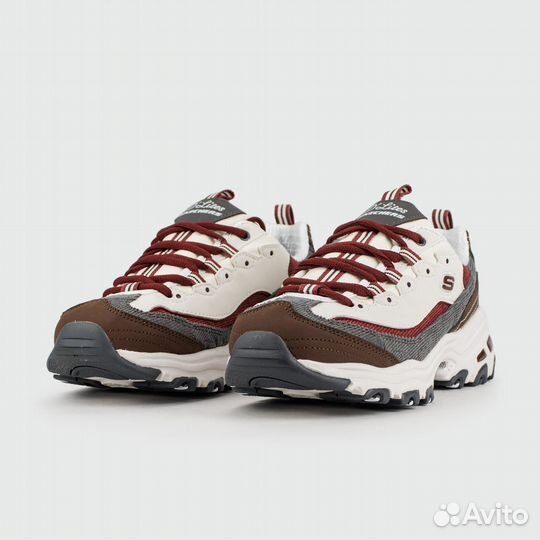 Кроссовки Skechers D'Lites White / Brown Wmns (арт. 25755)