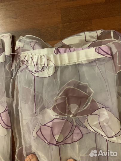 Дл кухни спальни вуаль тюль органза 2шт 140-240 см