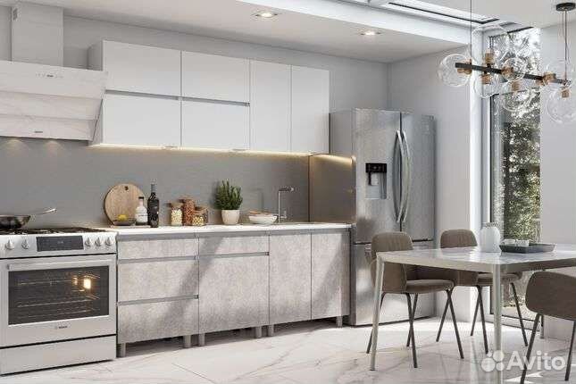 Кухонный гарнитур+стол в одном стиле