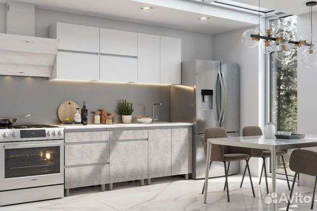 Кухонный гарнитур+стол в одном стиле