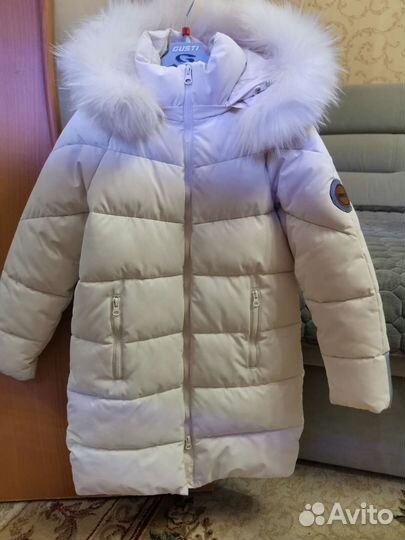 Зимний пуховик для девочки 146