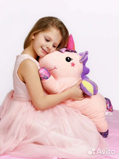 Игрушка-подушка + плед 4в1 розовый