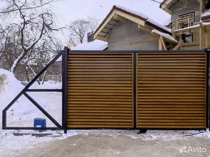 Откатные ворота со склада