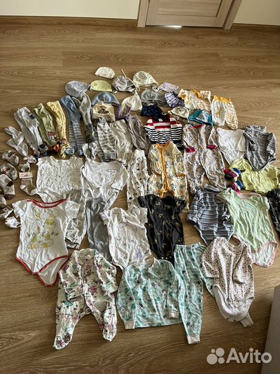 Большой пакет вещей на мальчика 0+