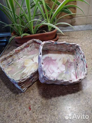 Поделка Плетеные корзинки ручная работа