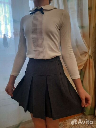 Блузка белая для девочки 134