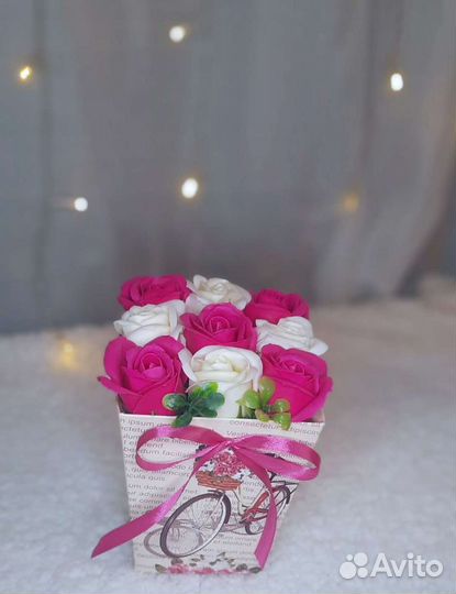 Букеты из мыльных роз