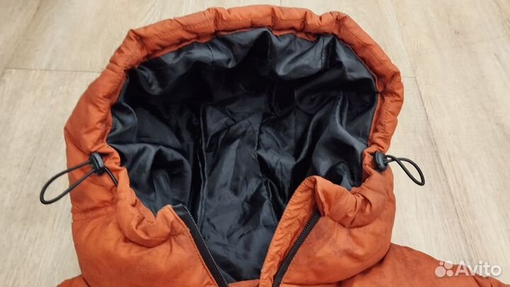 Детская зимняя куртка 140 оранжевая теплая