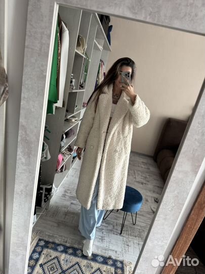 Шуба белая тедди