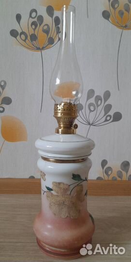 Лампа керосиновая стекло/латунь