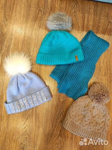 Три зимних Шапки для девочек, девушек