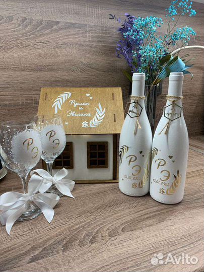 Наклейки для свадебных аксессуаров