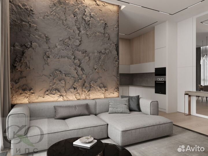 3D Гипсовые панели Скала современный дизайн