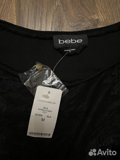 Bebe черный топ размер М
