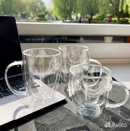 Заварочный чайник стеклянный 1000 мл, прозрачный