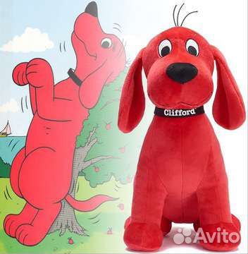 Детская Красная плюшевая собачка 