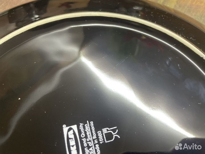 Посуда тарелки IKEA икея черные 28 см