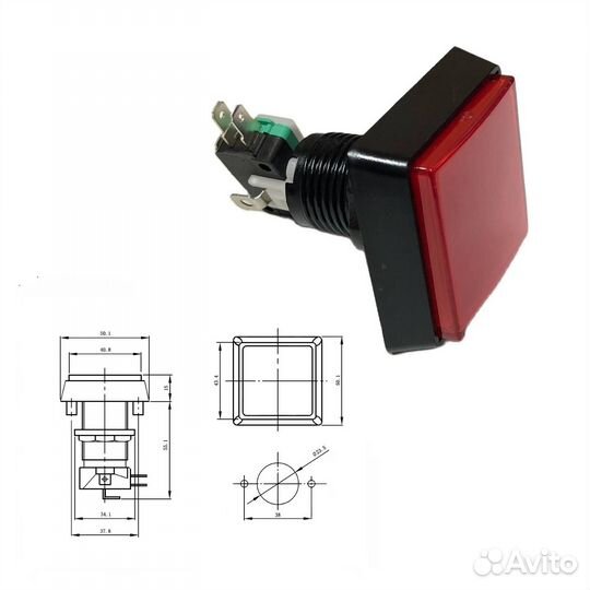 1 шт Кнопочный переключатель gmsi-2B-S 50 мм 5 А 2