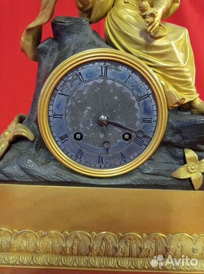 Часы каминные старинные антикварные Франция
