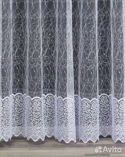 Тюль белая и молочная “Паутинка»(Турция)