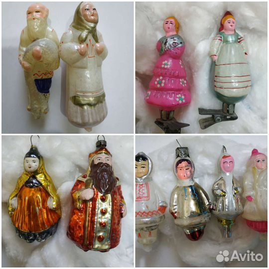 Ёлочные игрушки СССР фигурки
