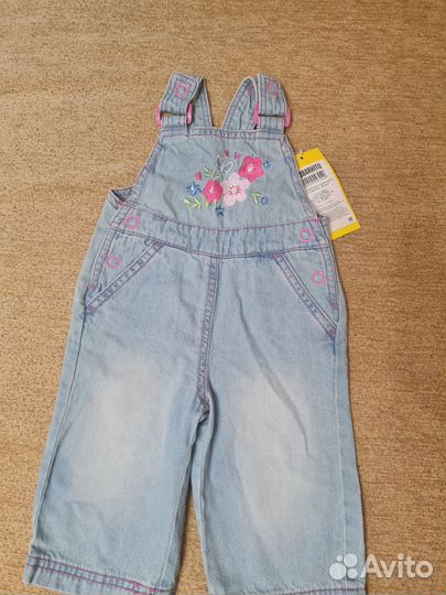 Полукомбинезон джинсовый 68