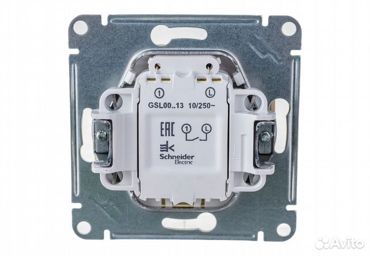 Выключатель 1-кл с подсветкой Glossa бежевый