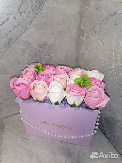 Букет из мыльных роз