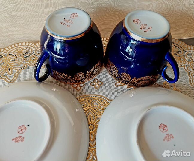 Продаю Чайную пару «Золотой фриз» времен СССР со