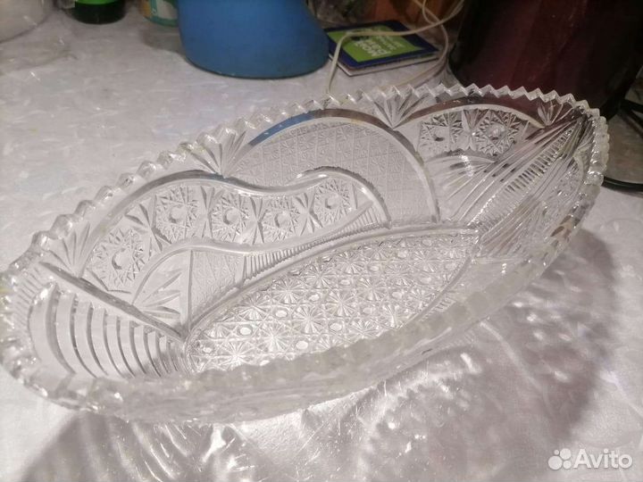 Хрустальная салатница СССР
